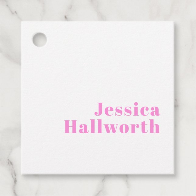 Étiquettes Cadeau Nom commercial modifiable moderne ou prénom et pré (Devant)