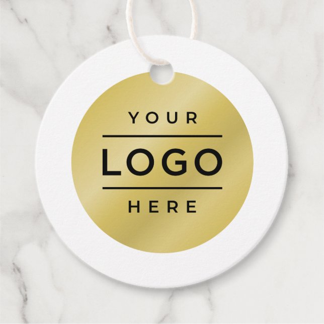 Étiquettes Cadeau Nom commercial personnalisé et logo de l'entrepris (Devant)