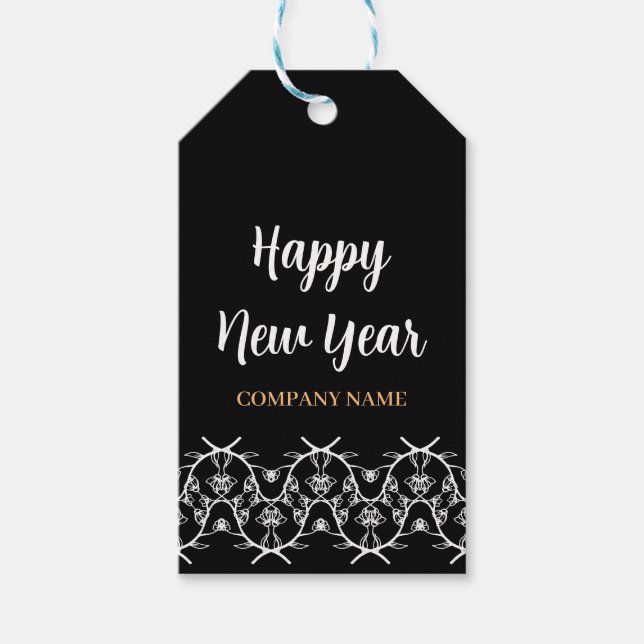 Étiquettes-cadeau Nom de l'entreprise personnalisée Bonne année (Devant)