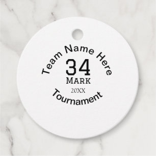 Étiquettes Cadeau Nom de l'équipe ici ajouter nom tournoi année text