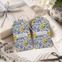 Nom de motif botanique citron bleu vintage