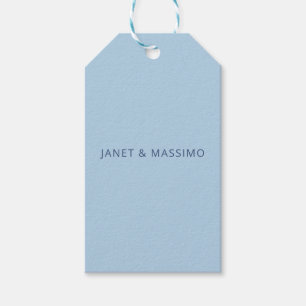 Étiquettes-cadeau Nom minimaliste personnalisé bleu pastel personnal