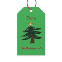 Nom personnalisé Arbre de Noël dessiné à la main V