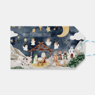 Étiquettes-cadeau Nom personnalisé Christian Kids Noël
