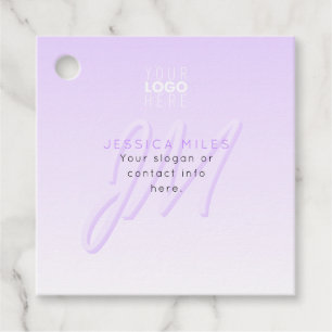 Étiquettes Cadeau Nom professionnel et Modèle Slogan Violet clair