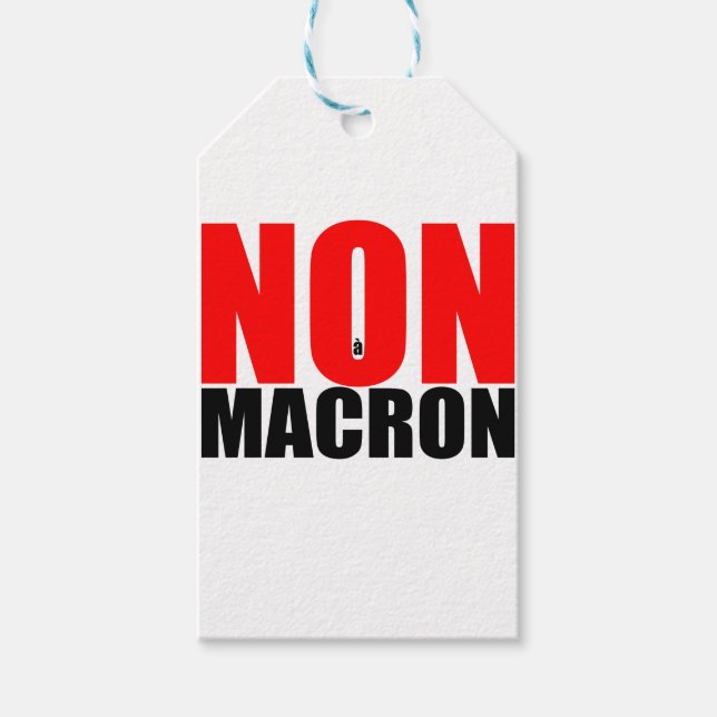 ÉTIQUETTES-CADEAU NON À MACRON (Devant)