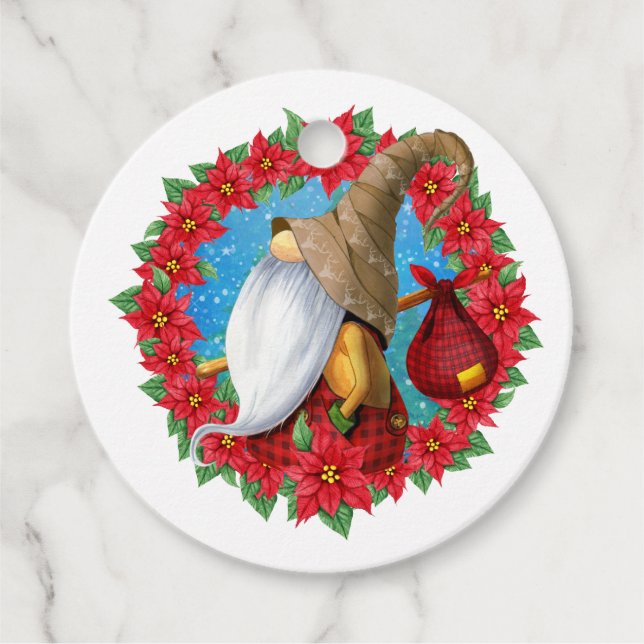 Étiquettes Cadeau Nordic Christmas Gnome (Devant)