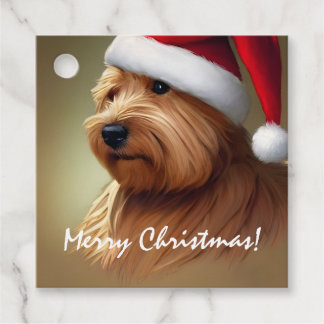 Étiquettes Cadeau Norfolk Terrier Noël