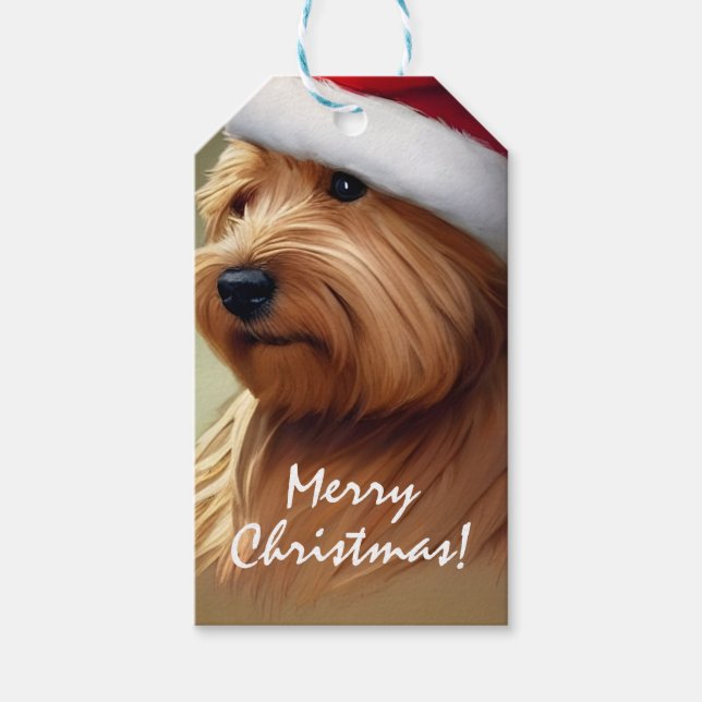 Étiquettes-cadeau Norfolk Terrier Noël (Devant)