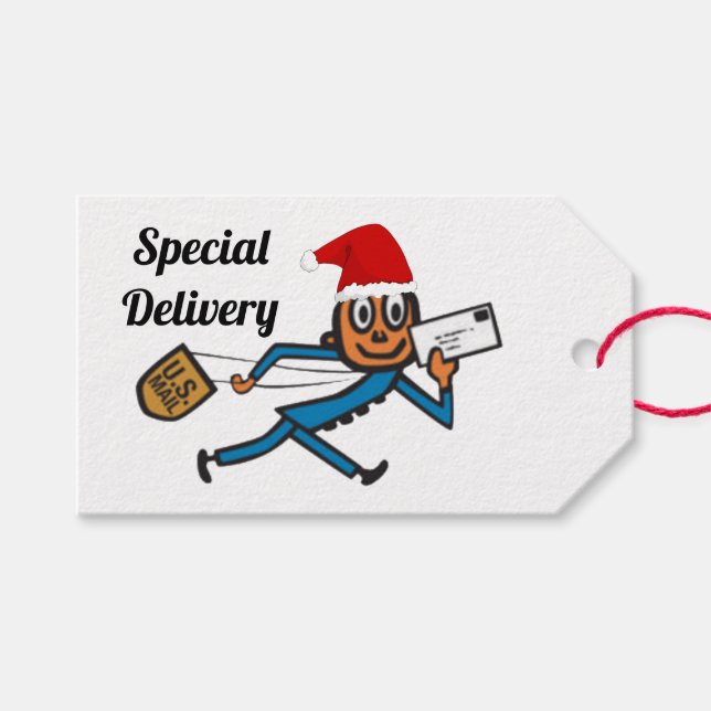 Étiquettes-cadeau Nostalgic Postal Père Noël (Devant (Horizontal))