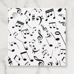 Étiquettes Cadeau Notes musicales 3