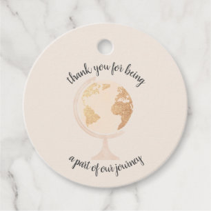 Étiquettes Cadeau Notre Adventure World Globe Carte Voyage Mariage o