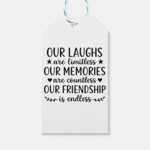 Étiquettes-cadeau Notre Citation D'amitié Aux Éclats de Rire Illimit