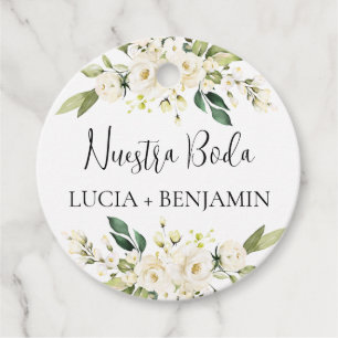 Étiquettes Cadeau Notre mariage rond