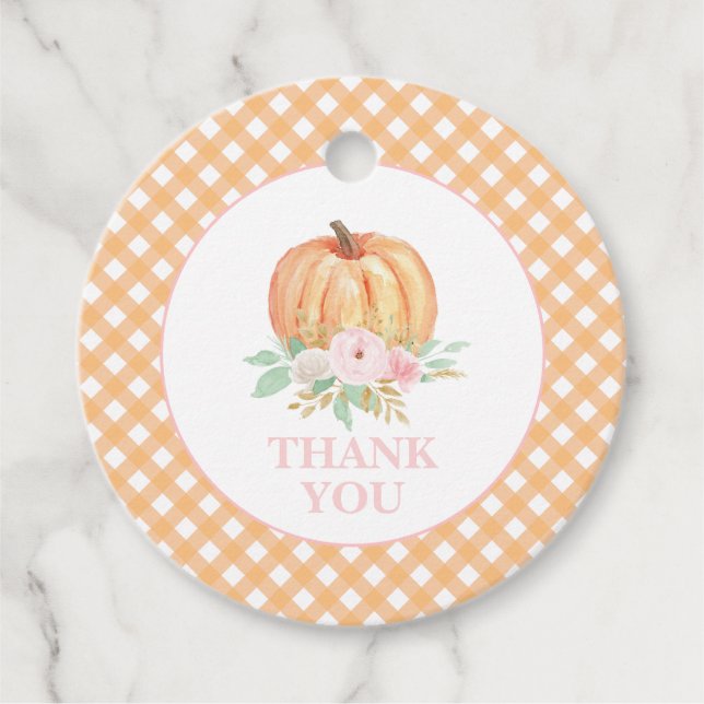 Étiquettes Cadeau Notre petit Merci de premier anniversaire fleuri C (Devant)