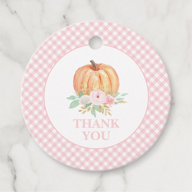 Étiquettes Cadeau Notre petit Merci de premier anniversaire fleuri C (Devant)