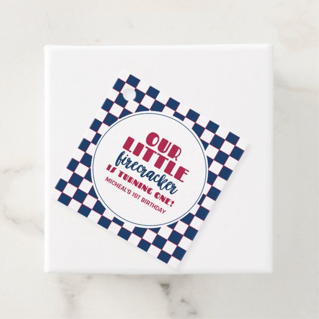 Étiquettes Cadeau Notre petit pétard fait un anniversaire (En situation)