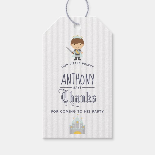 Étiquettes-cadeau Notre Petit Prince Anniversaire Fête Invité Favori (Devant)