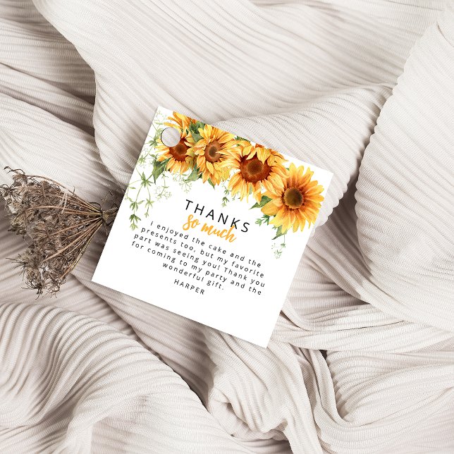 Étiquettes Cadeau Notre petite carte de remerciement d'anniversaire  (Créateur téléchargé)