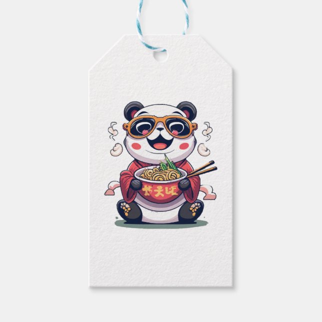 Étiquettes-cadeau Nouilles de Panda (Devant)