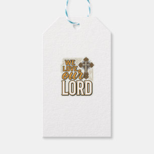 Étiquettes-cadeau Nous aimons notre Seigneur Vintage Cross Chemise c