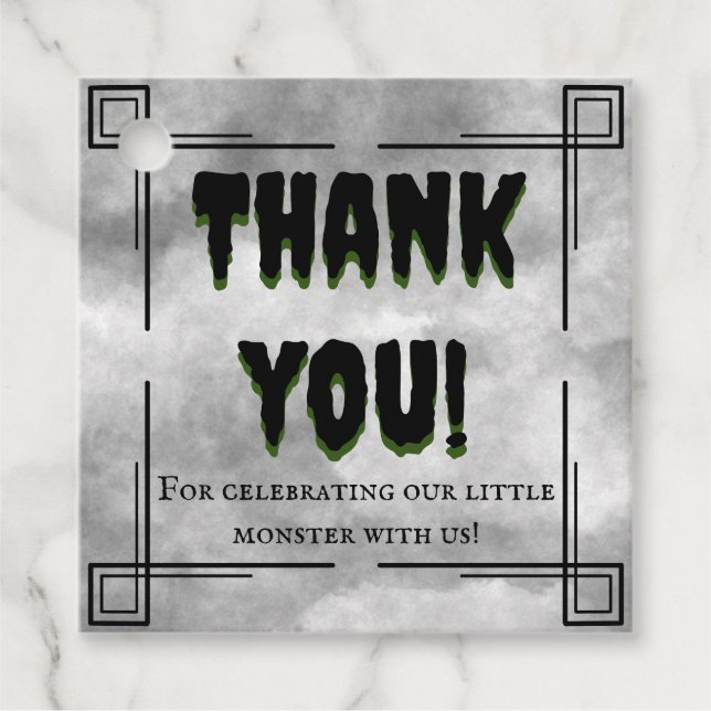 Étiquettes Cadeau Nous avons créé un monstre (Devant)