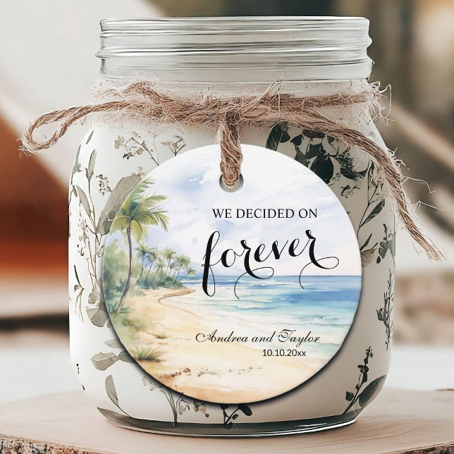 Étiquettes Cadeau Nous avons décidé sur Forever Elegant Wedding (Créateur téléchargé)