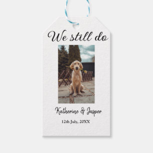 Étiquettes-cadeau Nous faisons toujours mariage couple animal photo