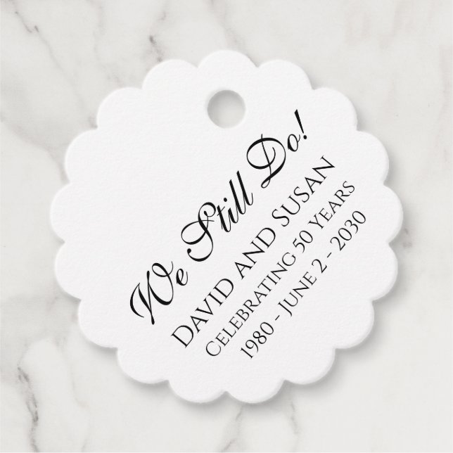 Étiquettes Cadeau Nous Le Faisons Toujours ! Balise Fête Anniversair (Devant)