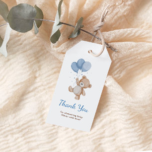 Étiquettes-cadeau Nous pouvons à peine attendre la Baby Shower Merci