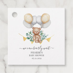 Étiquettes Cadeau Nous pouvons à peine attendre l'ours Eucalyptus Ba