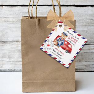 Étiquettes Cadeau Nous pouvons attendre avant le Baby shower de livr