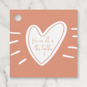 Étiquettes Cadeau Nous Sommes Tous Dans Cet Acte Ensemble De Coeur D