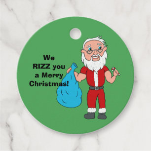 Étiquettes Cadeau Nous vous souhaitons un joyeux Noël avec un Père N