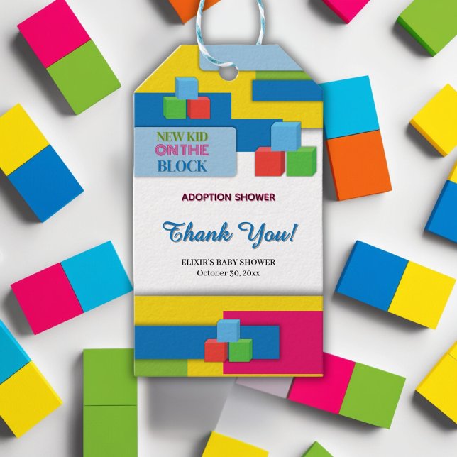Étiquettes-cadeau Nouveau Enfant Sur Le Baby shower D'Adoption Par B (Créateur téléchargé)
