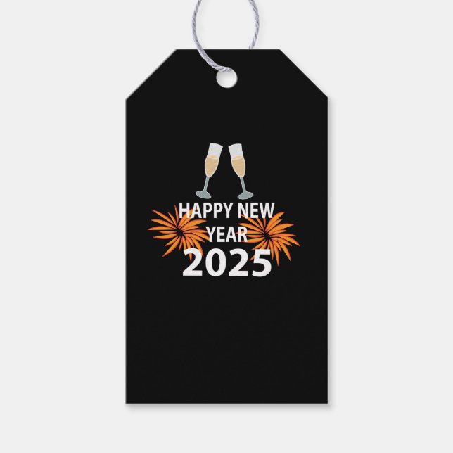Étiquettes-cadeau Nouvel An 2025 Bonne année (Devant)