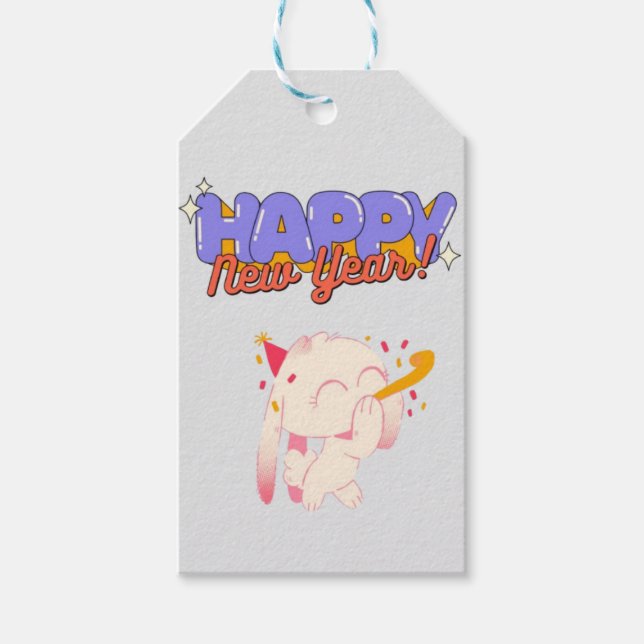 Étiquettes-cadeau "Nouvel An, Nouvelles Vibes" (Devant)