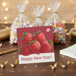 Étiquettes Cadeau Nouvelle année tendance à la fraise