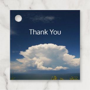 Étiquettes Cadeau Nuage Blanc Puffé