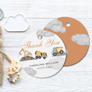 Étiquettes Cadeau Nuages bébé en construction baby shower