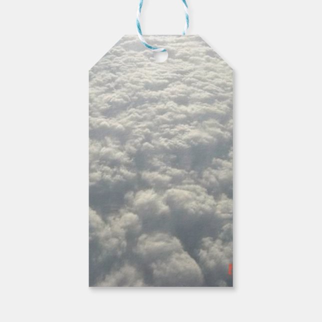 ÉTIQUETTES-CADEAU NUAGES DE FLUFFE BLANC (Dos)
