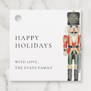 Étiquettes Cadeau Nutcracker Happy Holidays Christmas Gift Tags