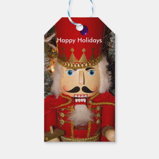 Étiquettes-cadeau Nutcracker Noël Holiday Favoriser (Devant)