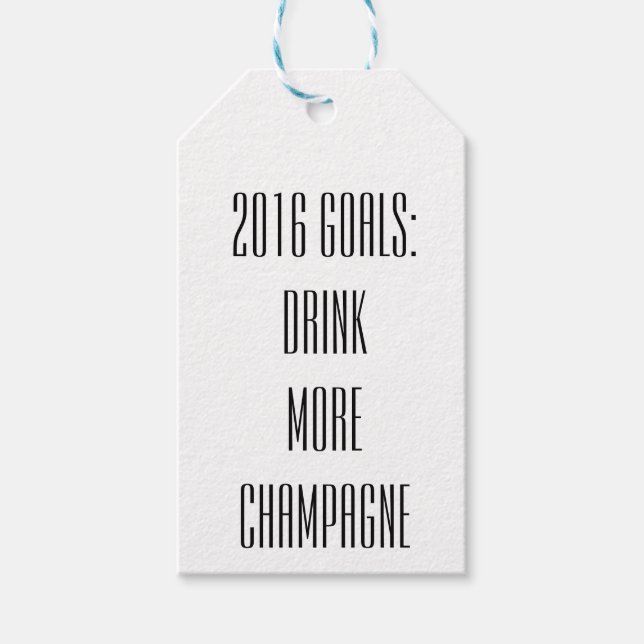 Étiquettes-cadeau NYE Champagne Tags (Devant)