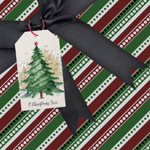 Étiquettes-cadeau O Arbre de Noël Vintage