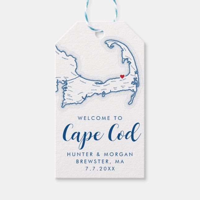 Étiquettes-cadeau Ocean Edge Resort Brewster MA Mariage Bienvenue (Devant)