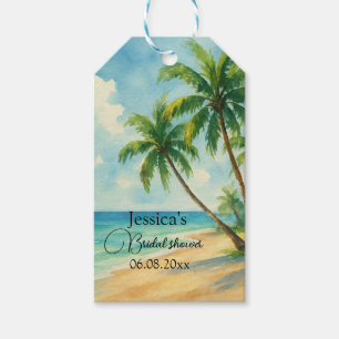 Étiquettes-cadeau Océan Île Tropicale Plage Mariage douche