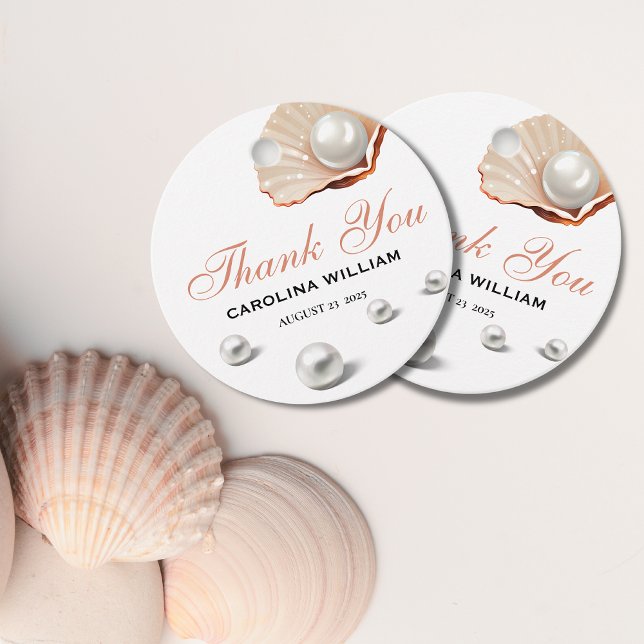 Étiquettes Cadeau océan un peu perle sous le baby shower marin (Créateur téléchargé)