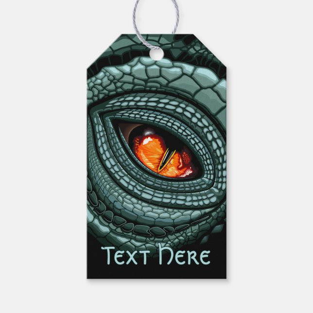 Étiquettes-cadeau Œil de prédateur reptile primal (Devant)