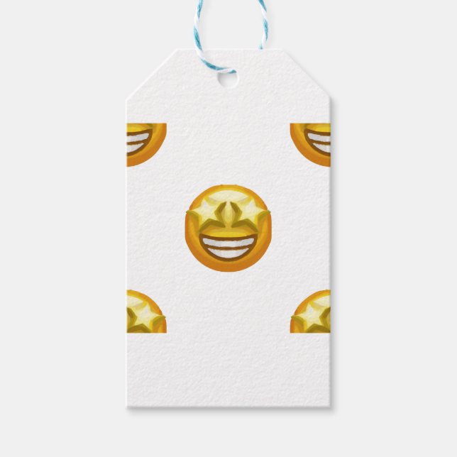 Étiquettes-cadeau oeil étoile émoji (Devant)